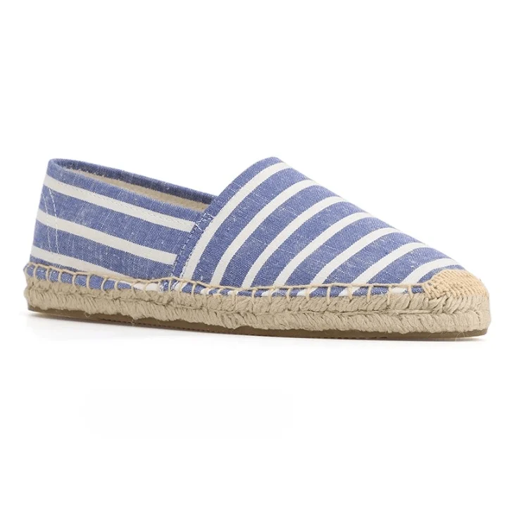 Marinière Breton Stripe Espadrille Flats - Glova