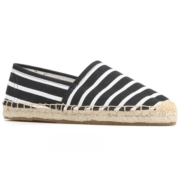 Marinière Breton Stripe Espadrille Flats - Glova