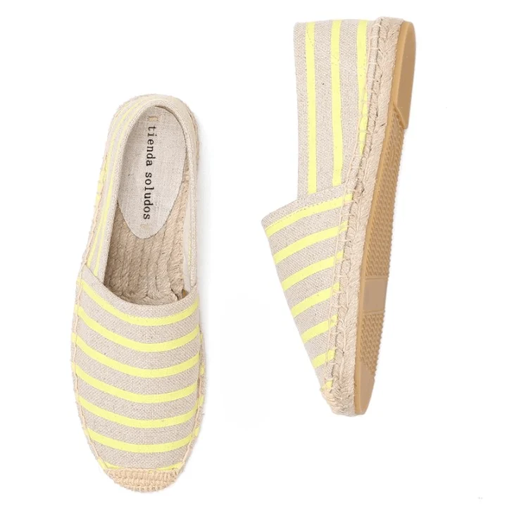 Marinière Breton Stripe Espadrille Flats - Glova