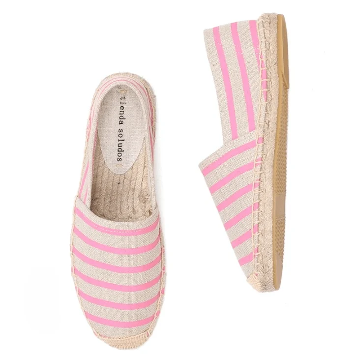 Marinière Breton Stripe Espadrille Flats - Glova