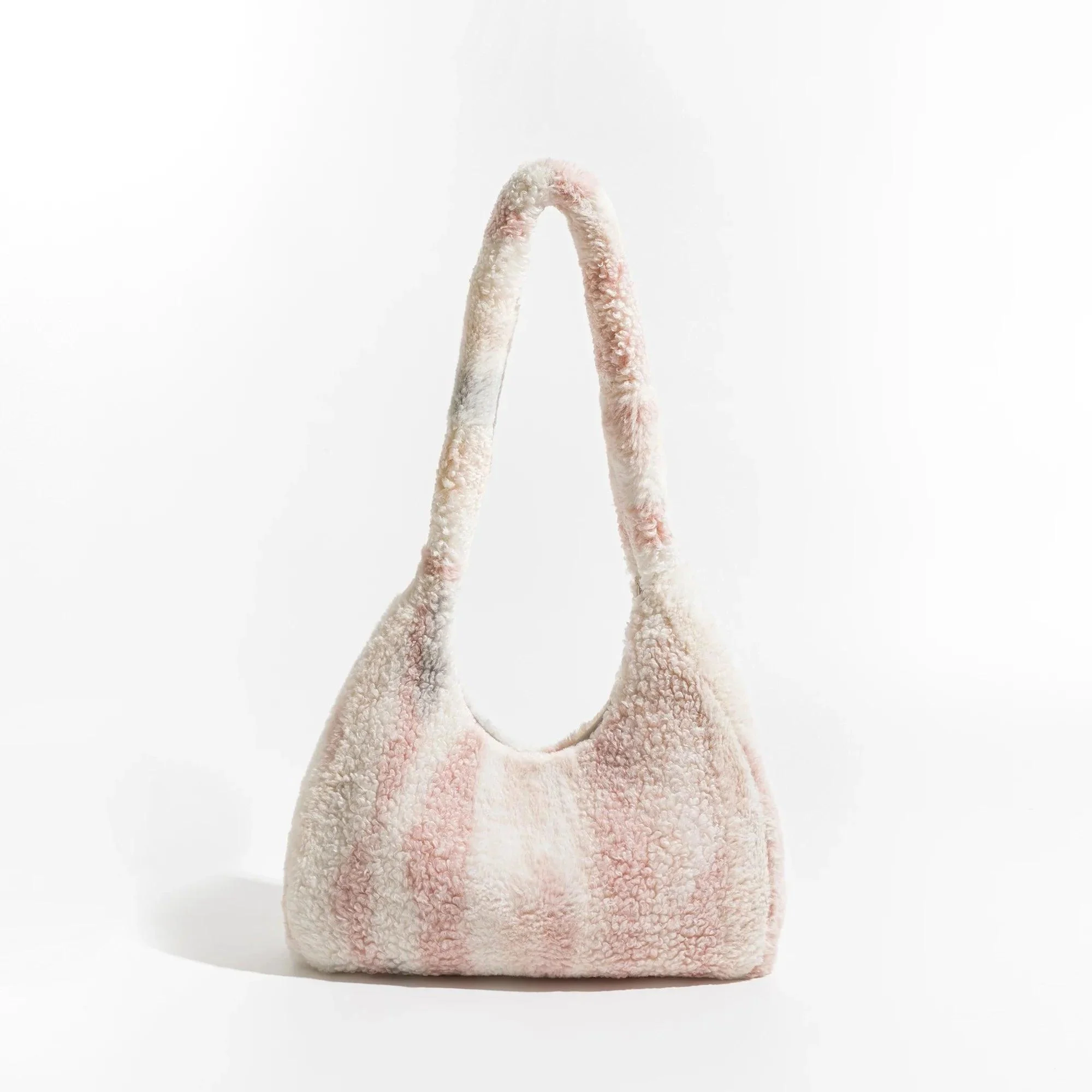 Marlena Tye Die Stripe Faux Fur Hobo Bag - Glova