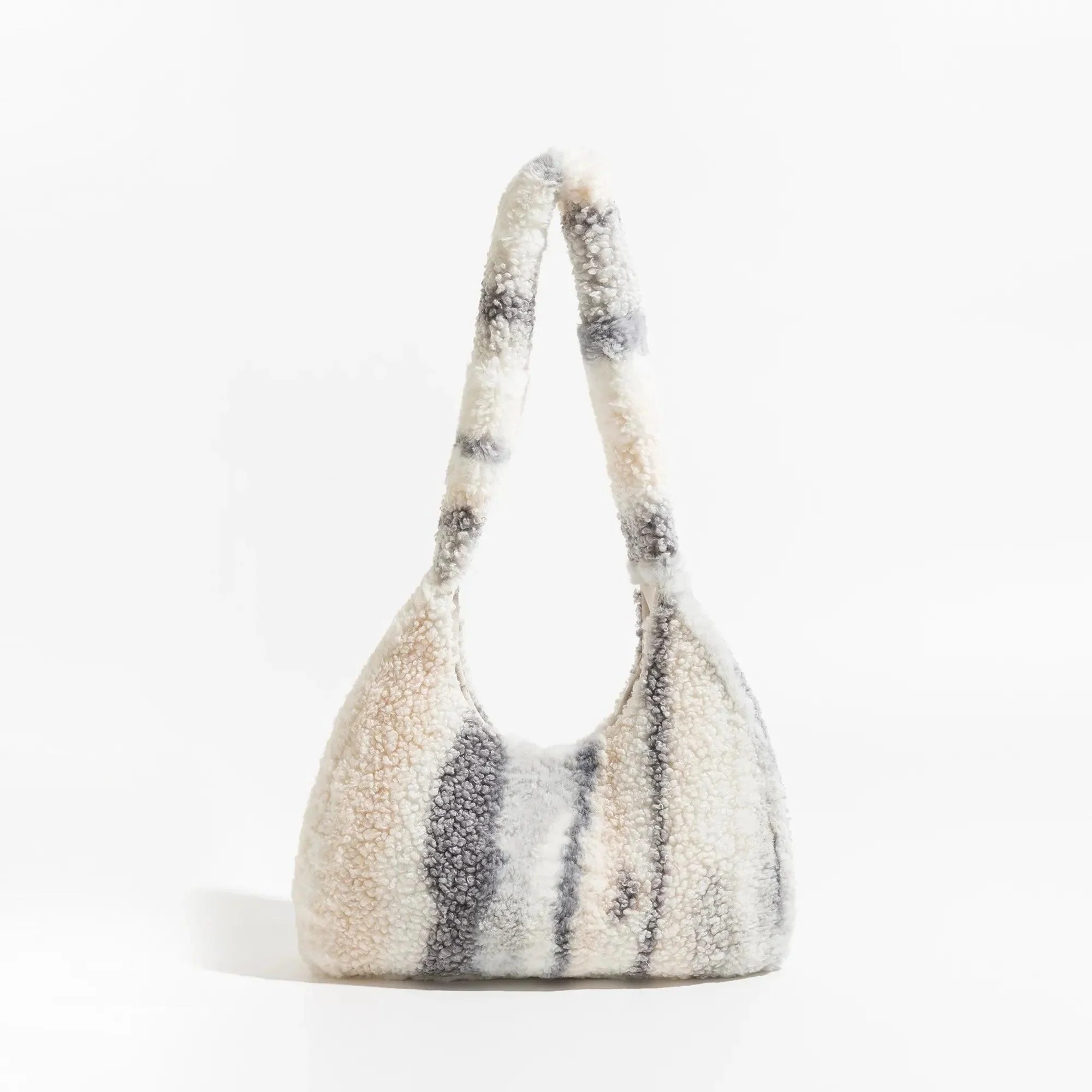 Marlena Tye Die Stripe Faux Fur Hobo Bag - Glova