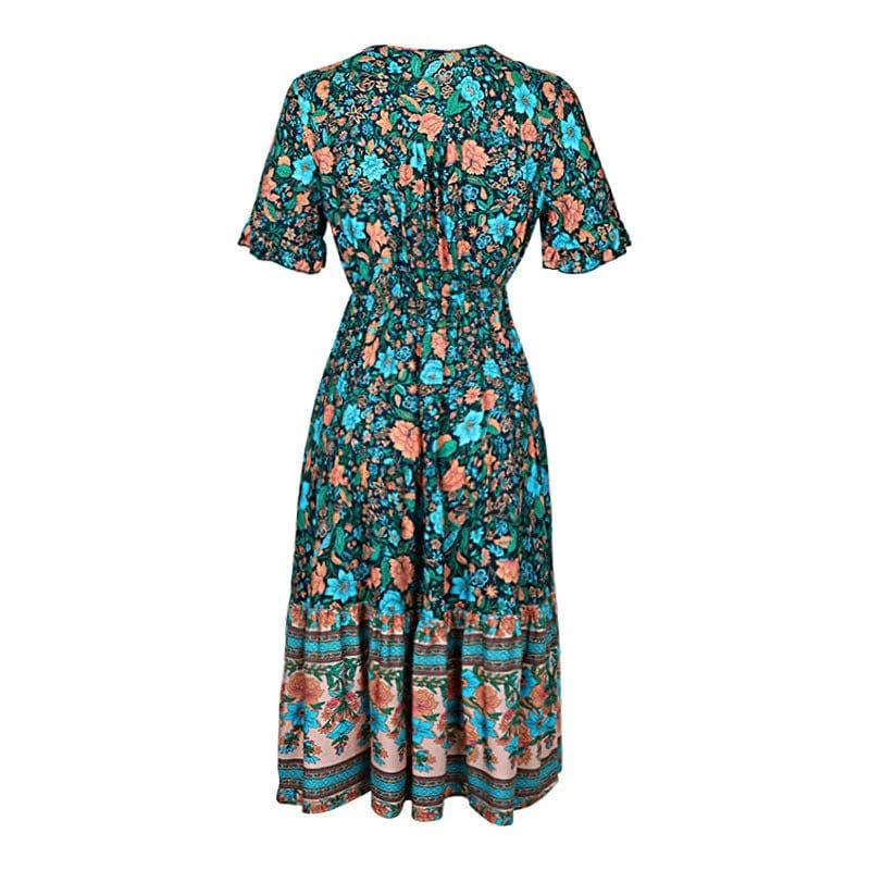 Martha Boho Midi Dress - Glova