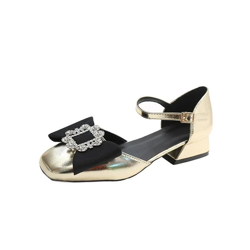 Mary Jane Shoes for Women Square Toe Shallow Mouth Sandals - Glova