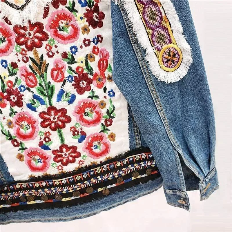 Maya Embroidered Denim Jacket - Glova