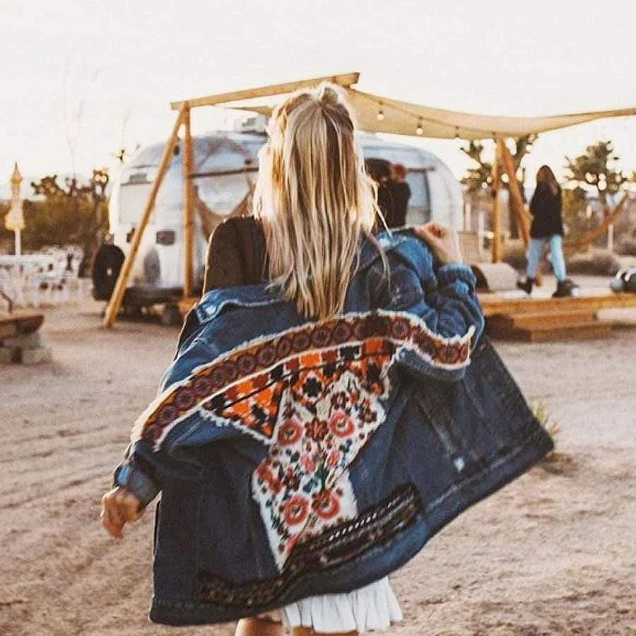 Maya Embroidered Denim Jacket - Glova