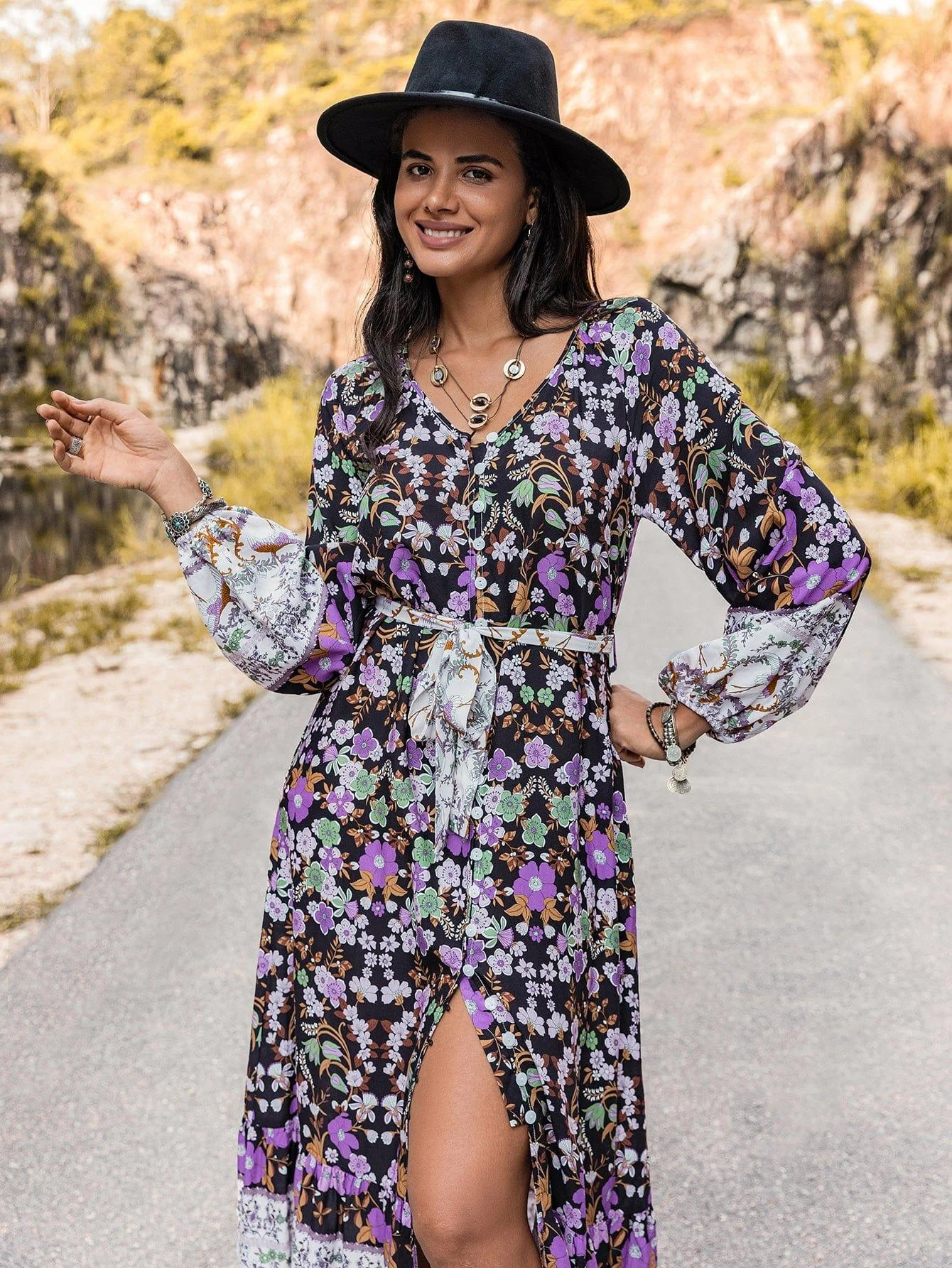 Maya Floral Maxi Dress - Glova