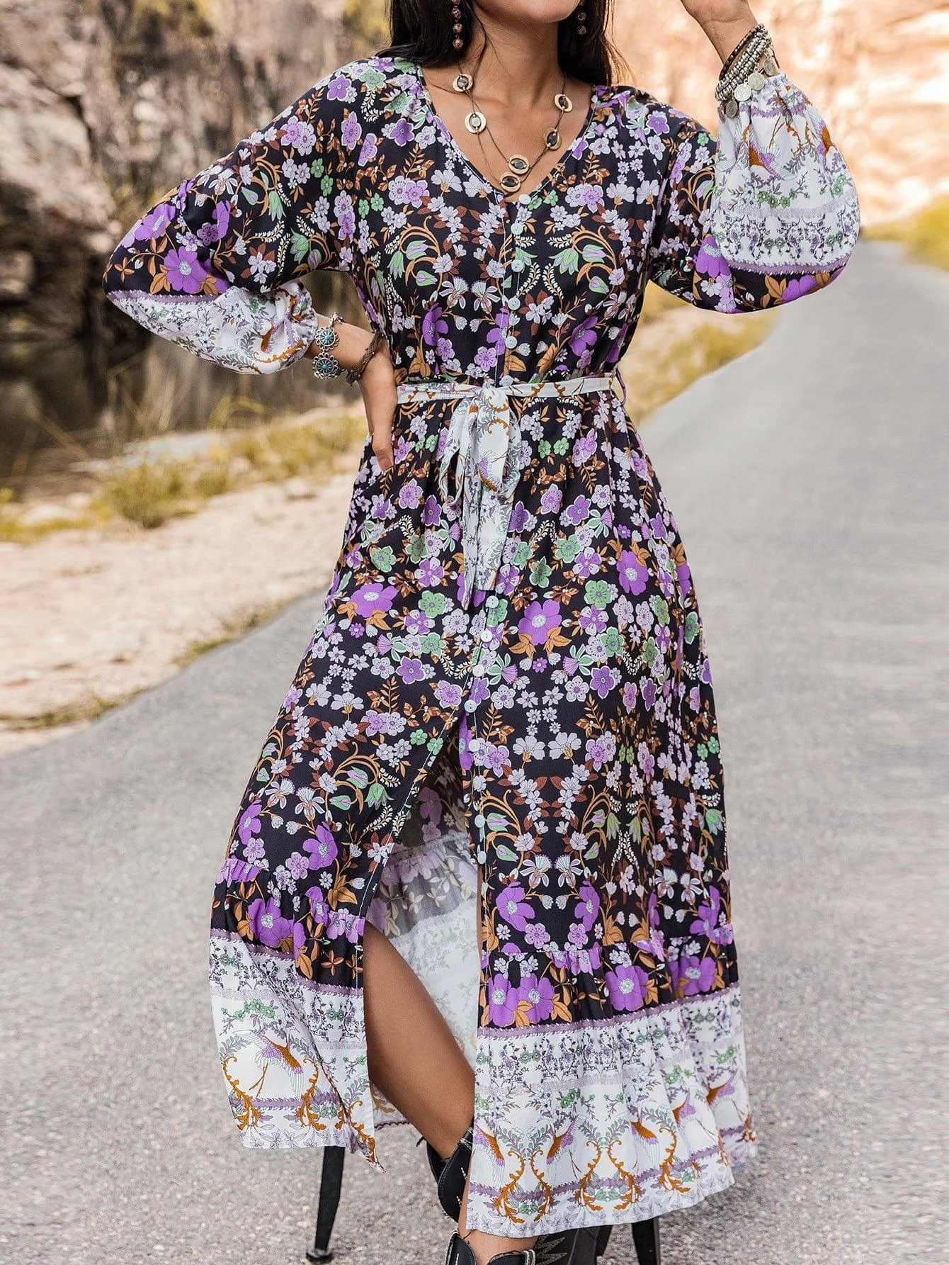 Maya Floral Maxi Dress - Glova