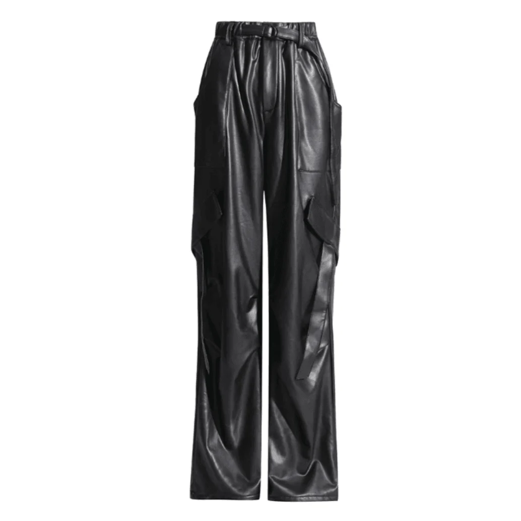 McKay Casual Faux Leather Cargo Pants - Glova