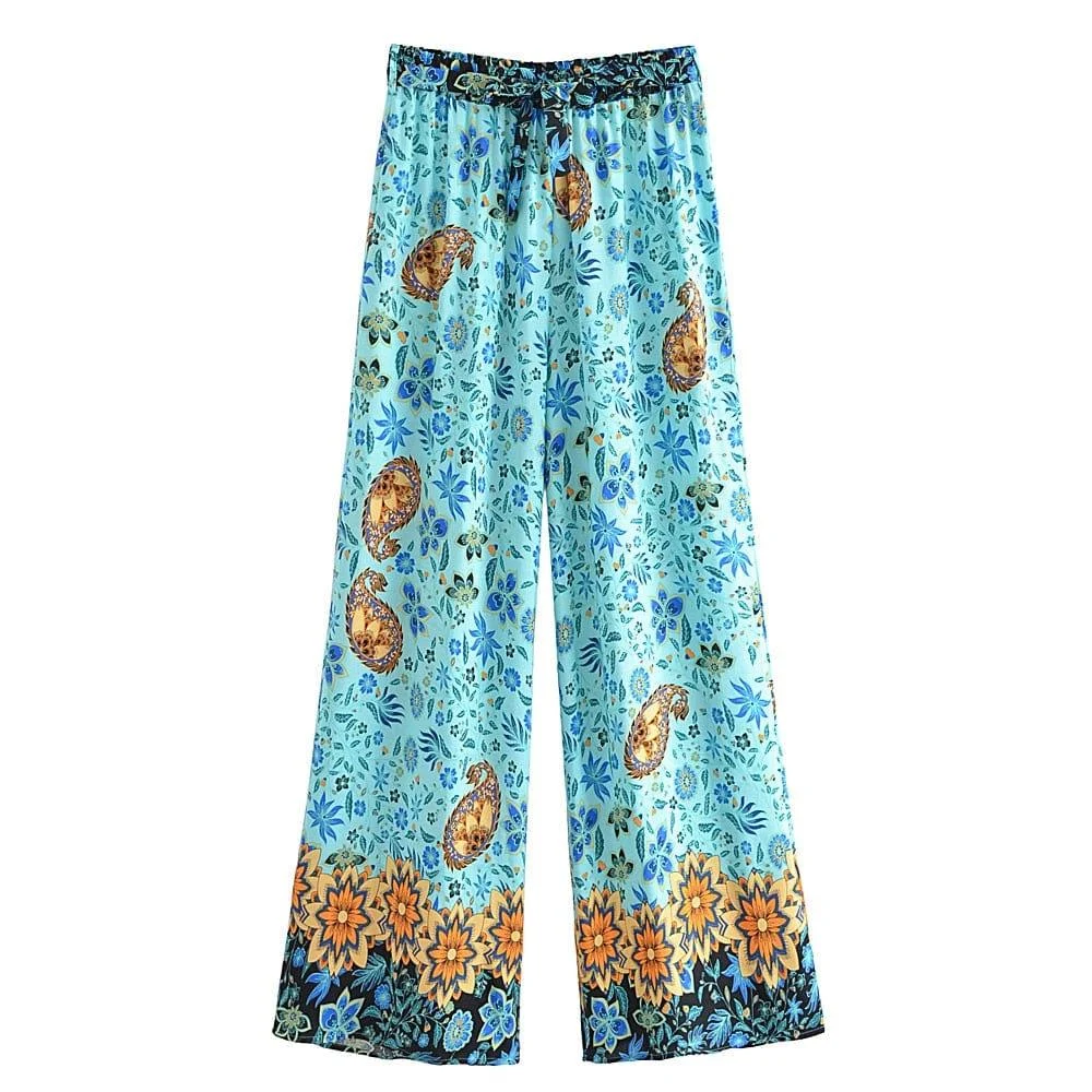 Medea Boho Wide Leg Pants - Glova