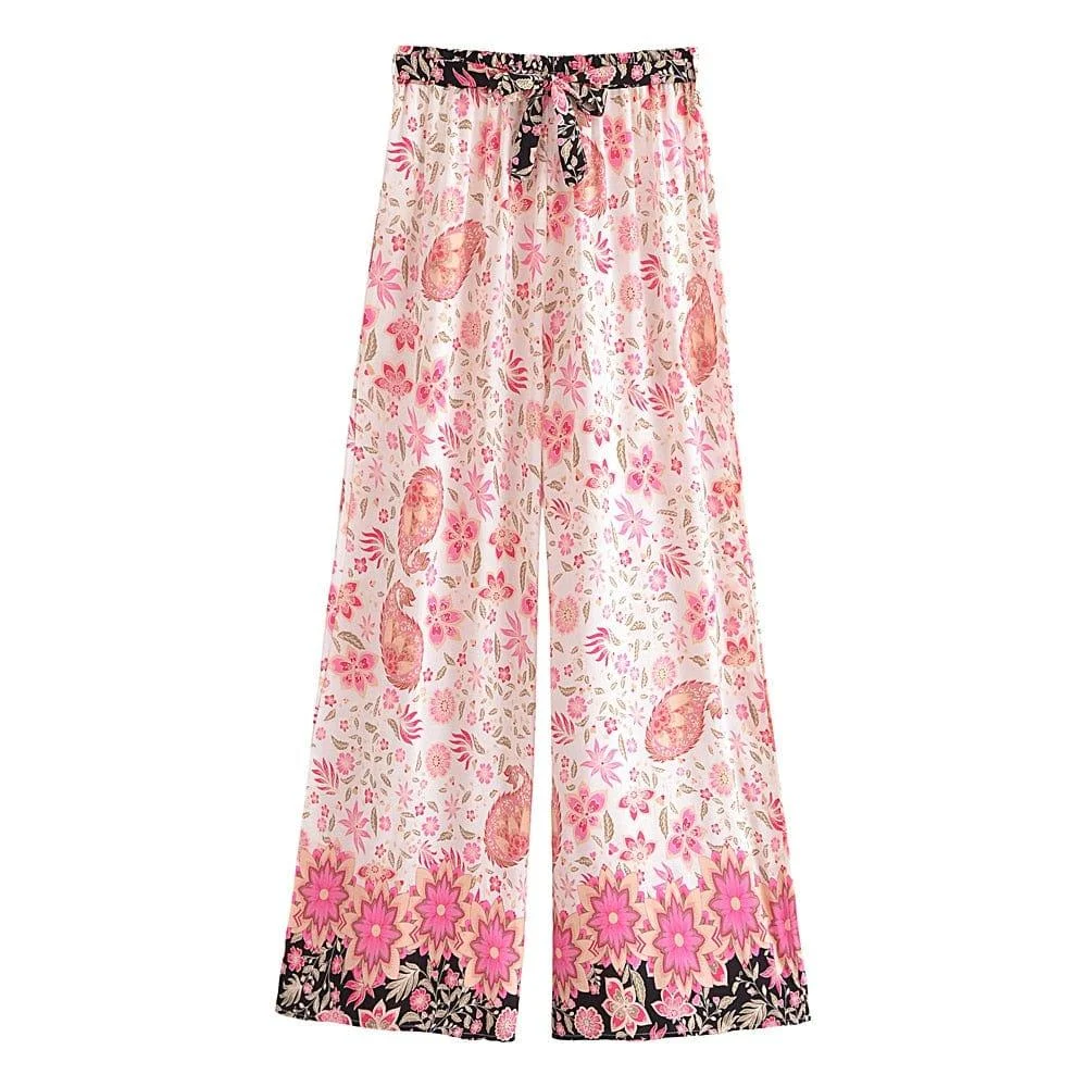 Medea Boho Wide Leg Pants - Glova