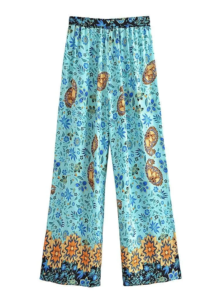 Medea Boho Wide Leg Pants - Glova