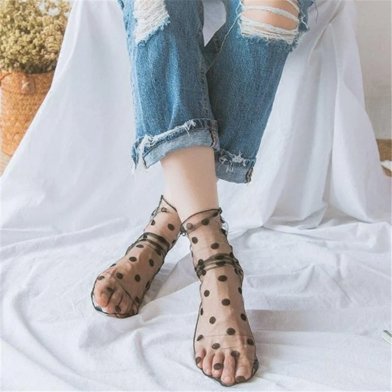 Mesh Ankle Tulle Socks - 7 Styles - Glova