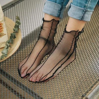 Mesh Ankle Tulle Socks - 7 Styles - Glova