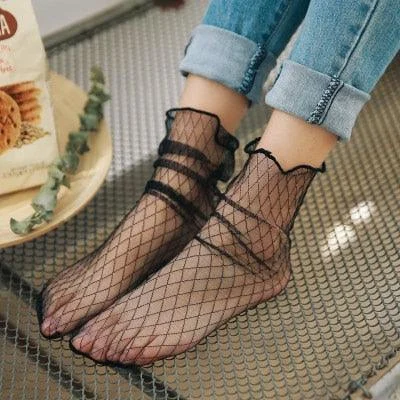 Mesh Ankle Tulle Socks - 7 Styles - Glova