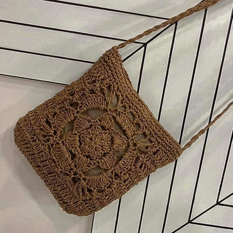 Mia Woven Crochet Cross Body Bag - Glova