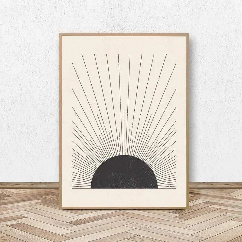 Mid-Century Black Sun Print - Glova