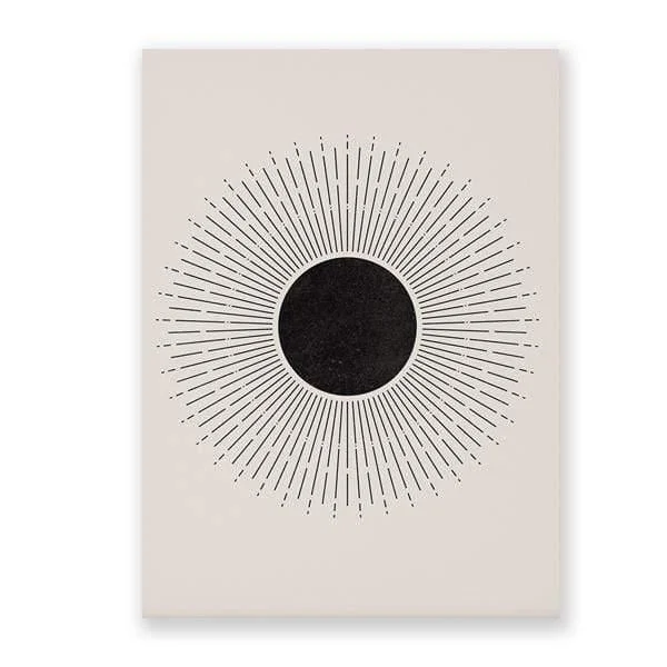 Mid-Century Black Sun Print - Glova