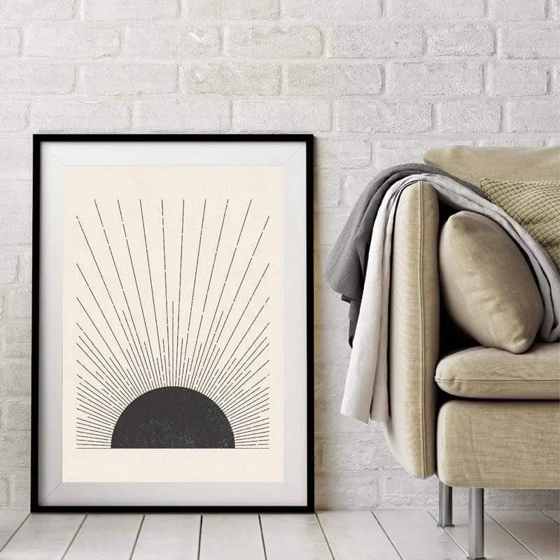 Mid-Century Black Sun Print - Glova