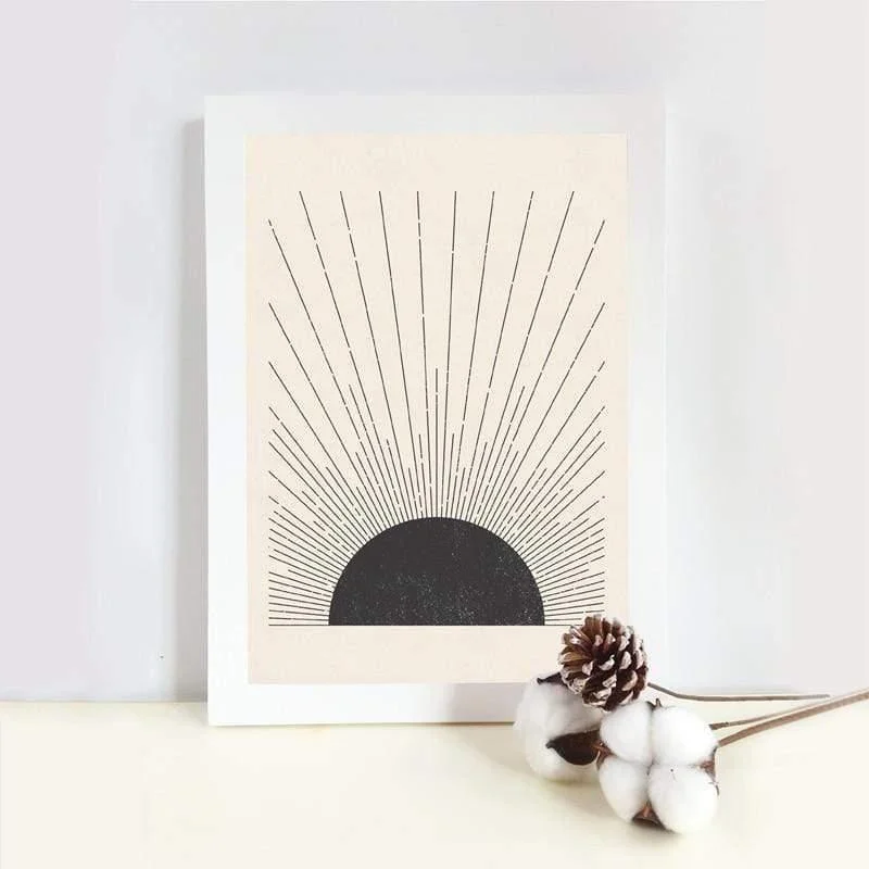 Mid-Century Black Sun Print - Glova