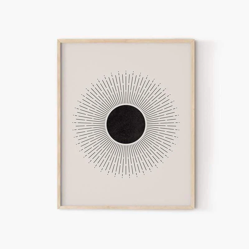 Mid-Century Black Sun Print - Glova