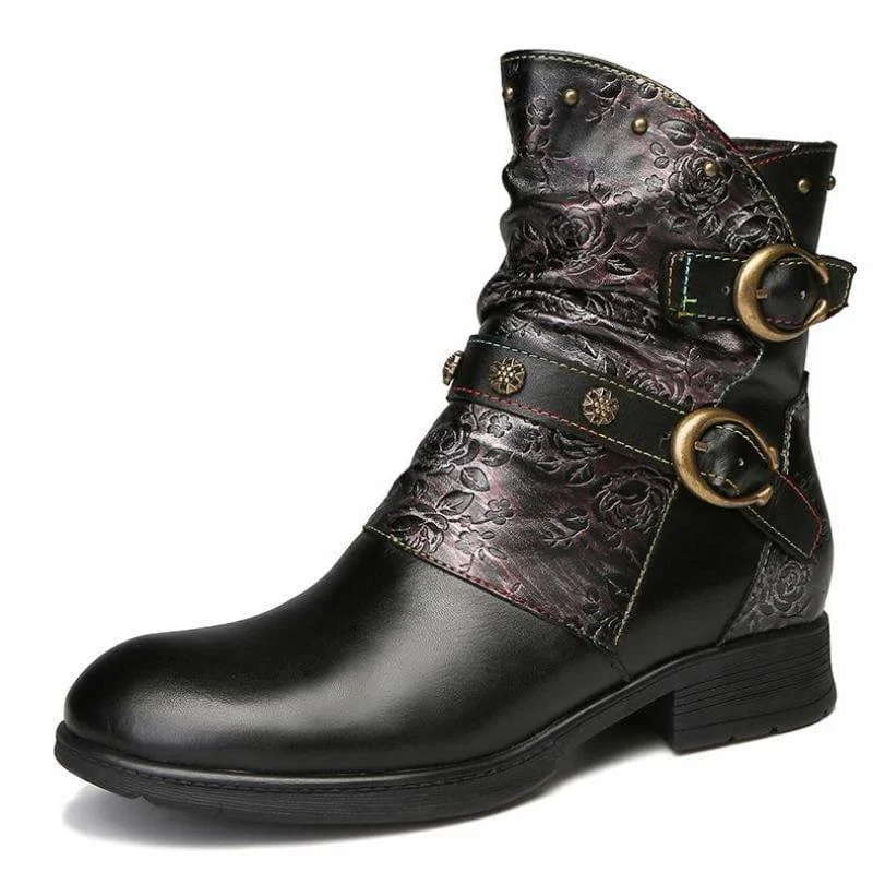 Midnight Wanderer Buckle Boots - Glova