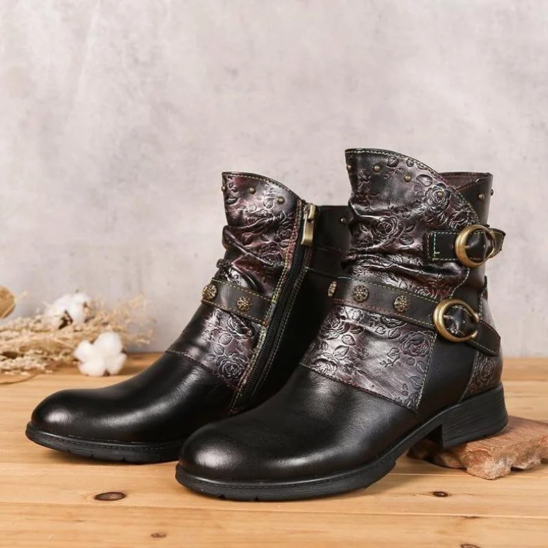 Midnight Wanderer Buckle Boots - Glova