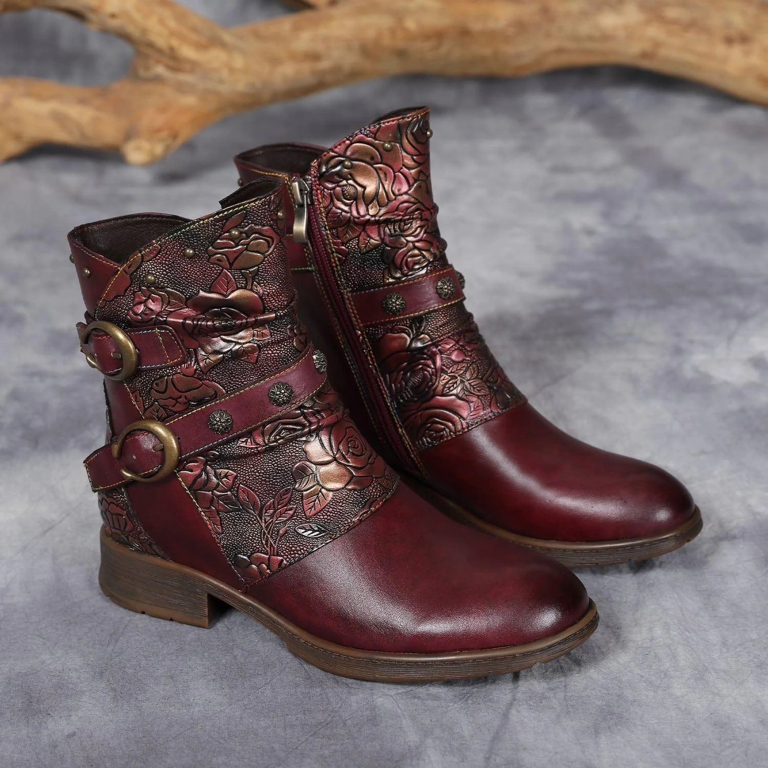 Midnight Wanderer Buckle Boots - Glova