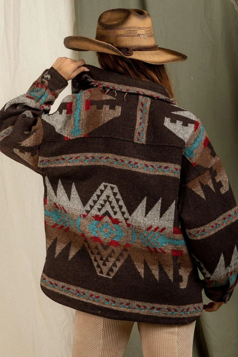 Mikaela Brown Aztec Jacket - Glova