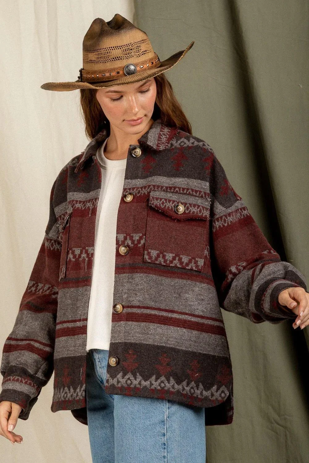 Mikaela Brown Aztec Jacket - Glova