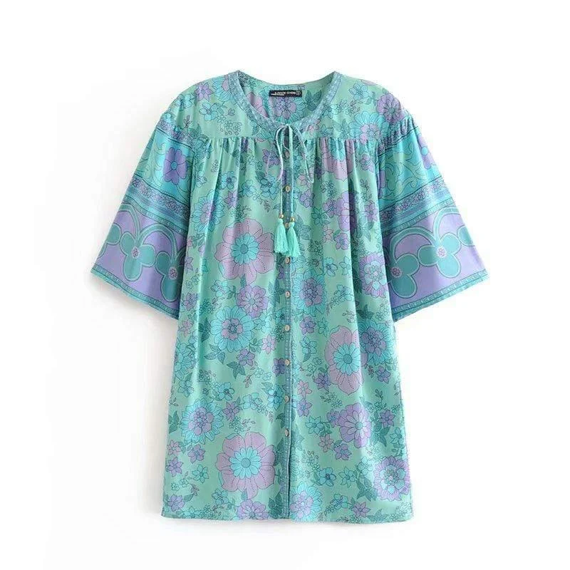 Mila Bohemian Floral Blouse - Glova