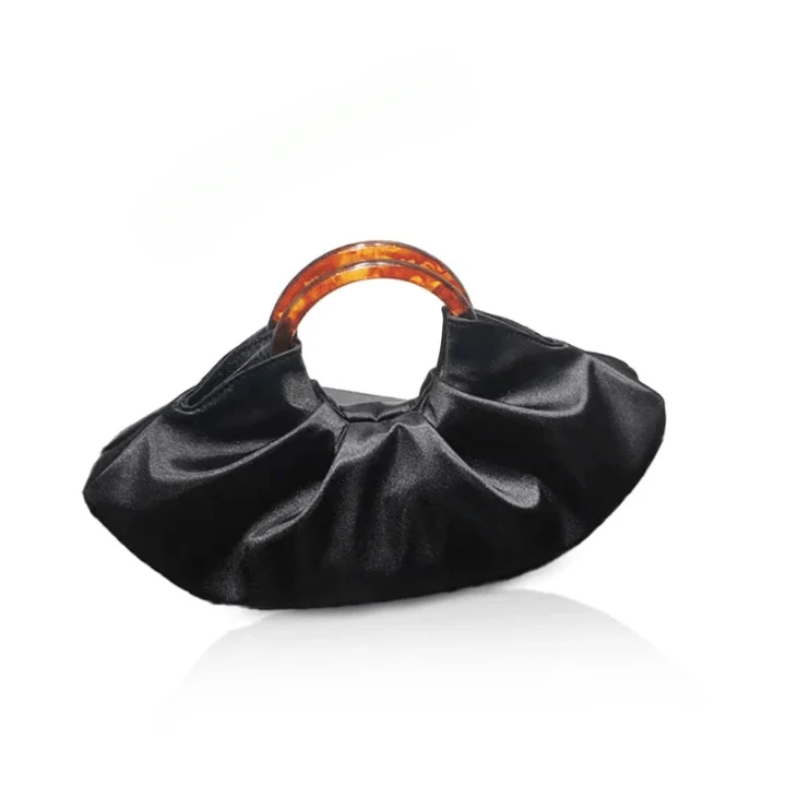 Mila Ruched Round Handle Dumpling Bags - Glova