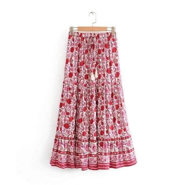 Milagros Floral Midi Skirt - Glova