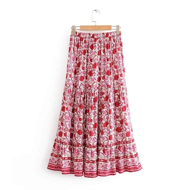 Milagros Floral Midi Skirt - Glova