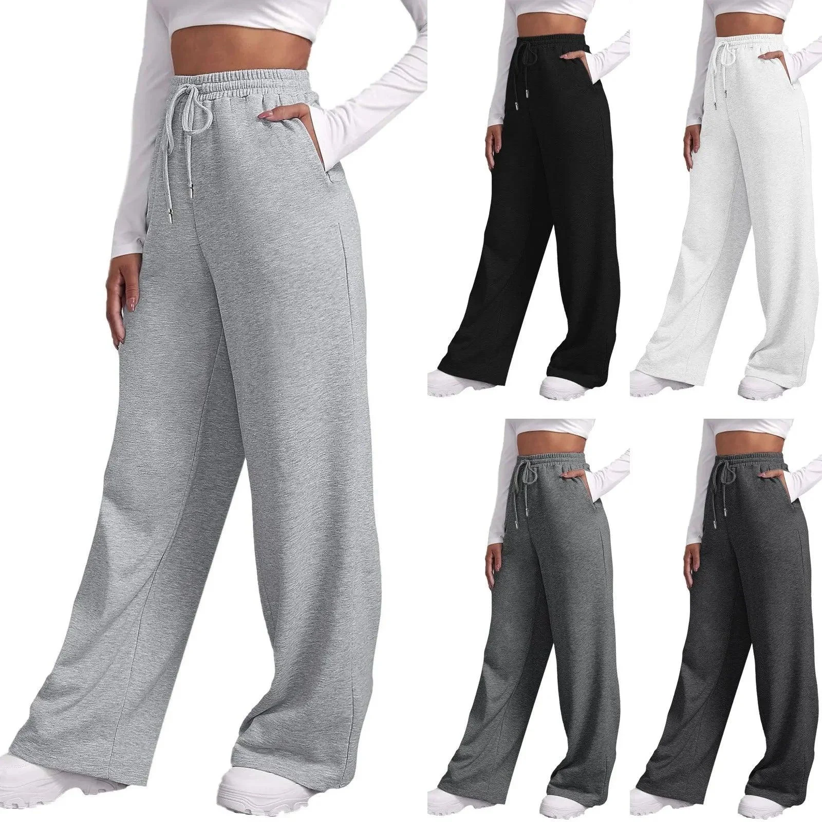 Milla Casual Wide Leg Fleece Sweatpants - 5 Colors - Glova