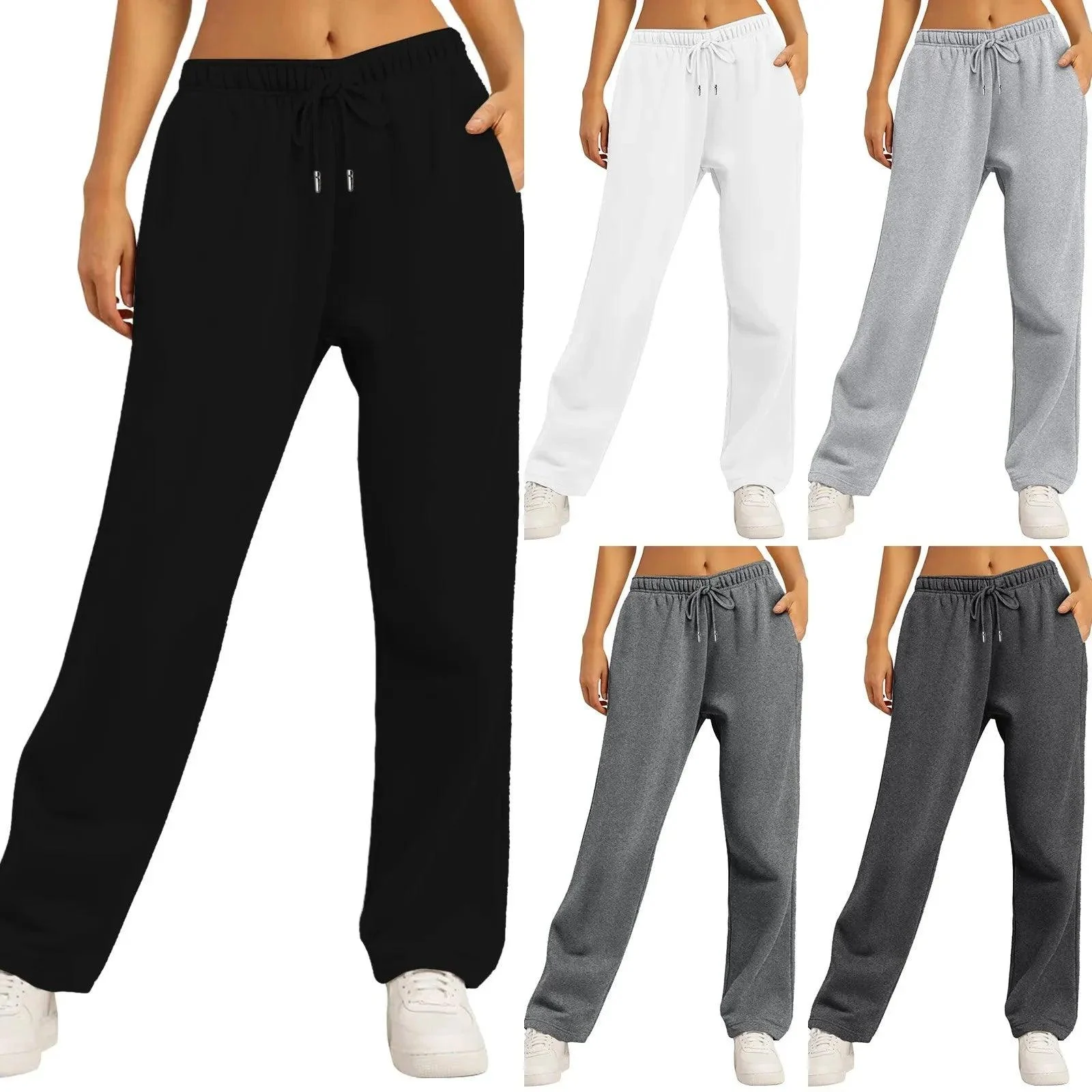 Milla Casual Wide Leg Fleece Sweatpants - 5 Colors - Glova