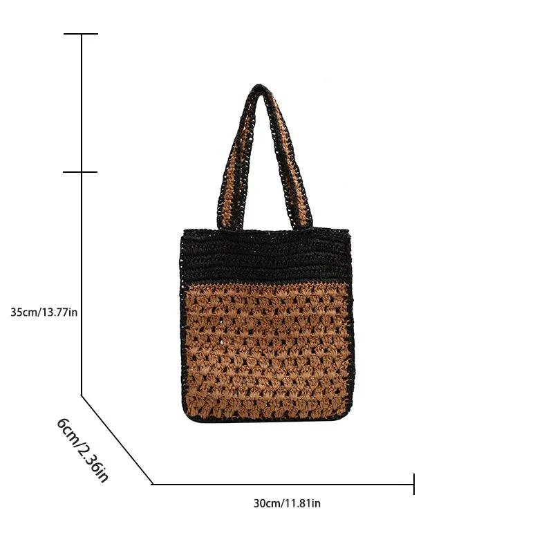 Milli Two Tone Straw Totes - Glova