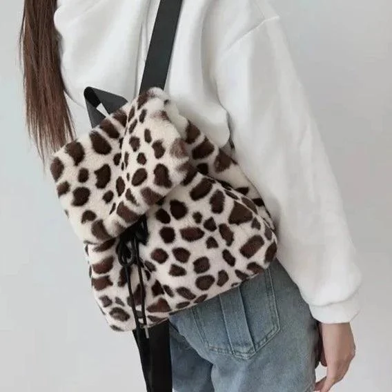 Mina Faux Fur Mini Backpacks - Glova