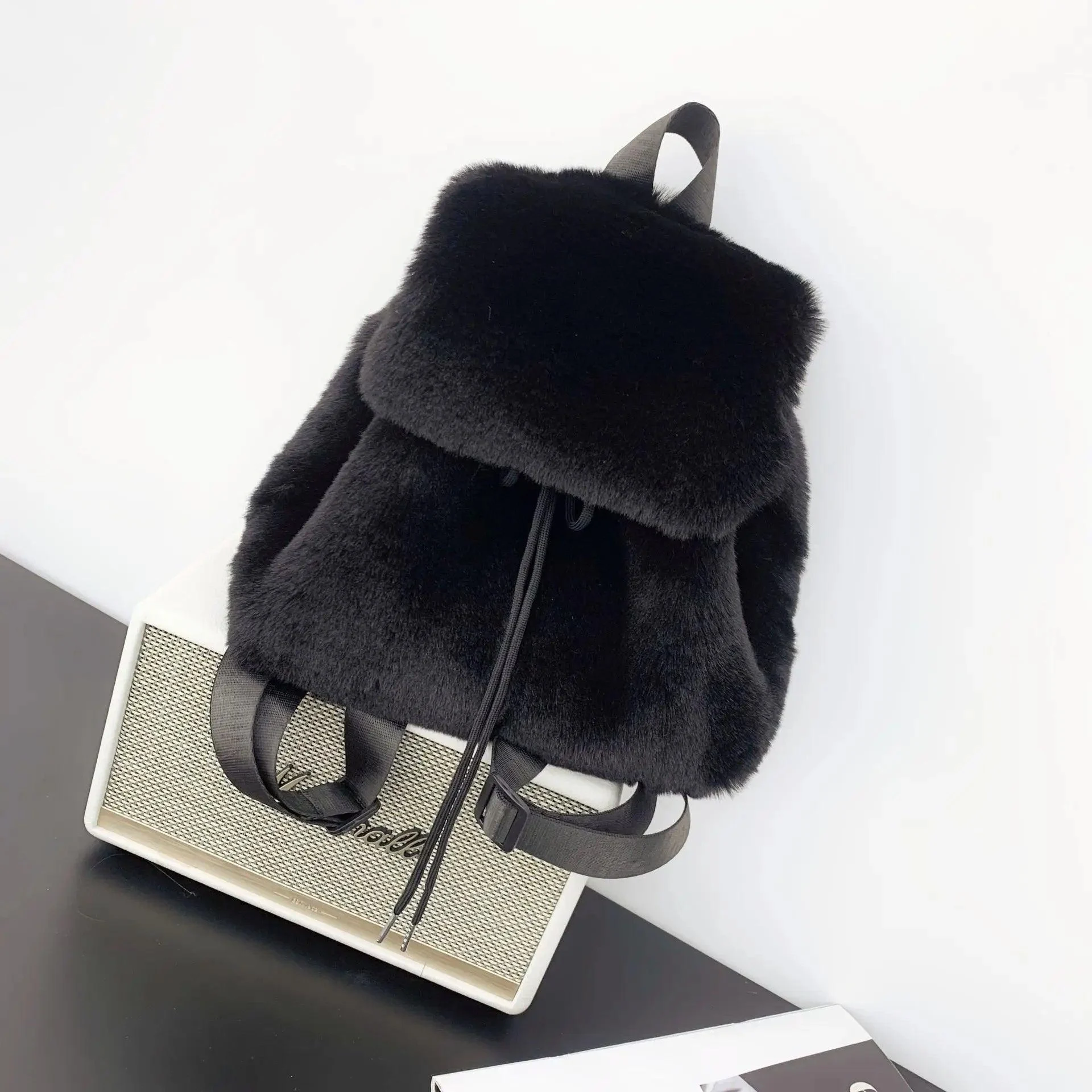 Mina Faux Fur Mini Backpacks - Glova