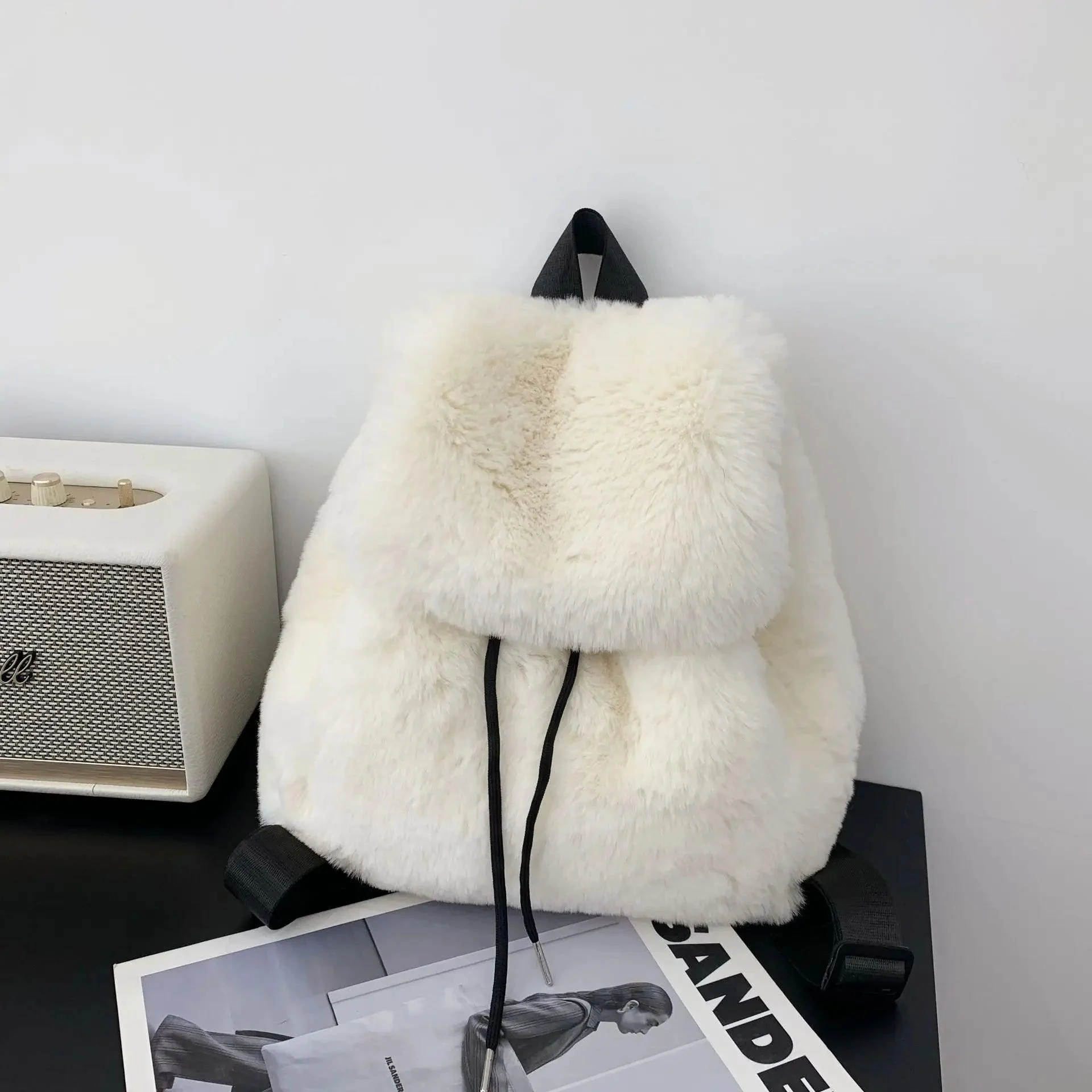 Mina Faux Fur Mini Backpacks - Glova