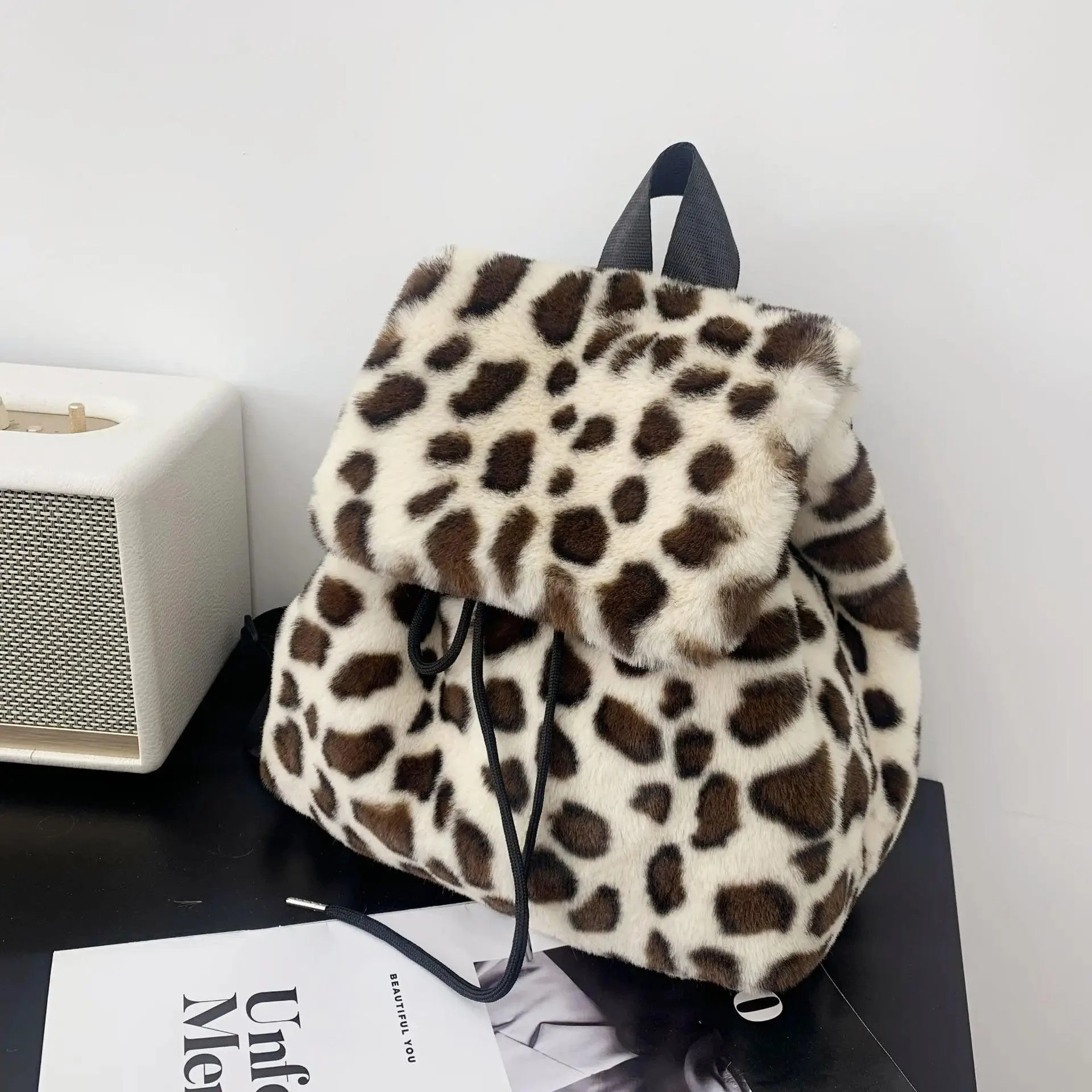 Mina Faux Fur Mini Backpacks - Glova