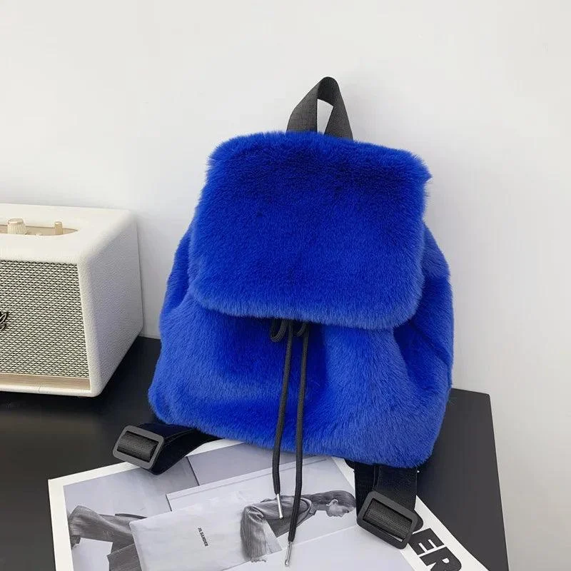 Mina Faux Fur Mini Backpacks - Glova