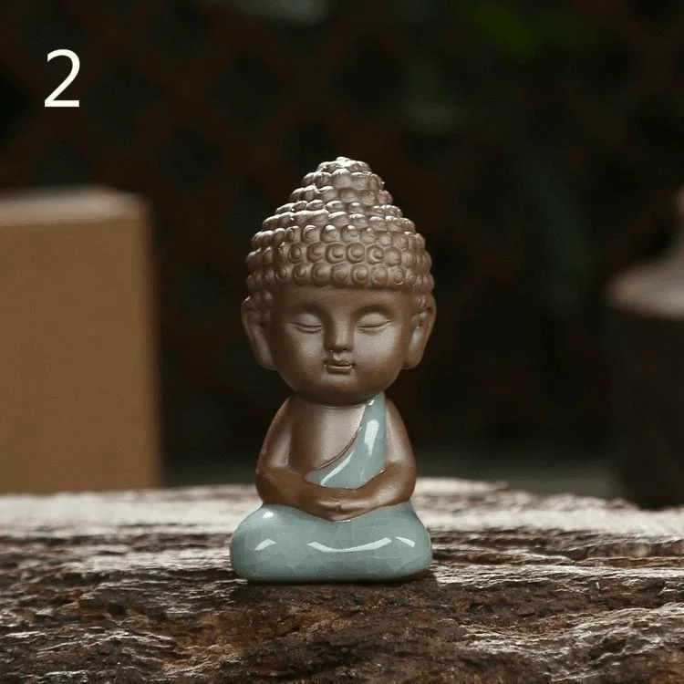 Mini Buddha Statue in Ceramic and Porcelain - Glova