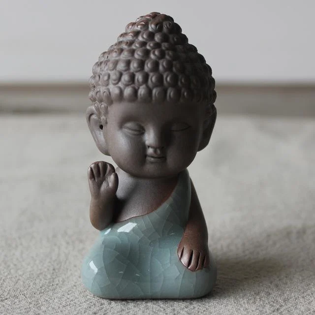 Mini Buddha Statue in Ceramic and Porcelain - Glova