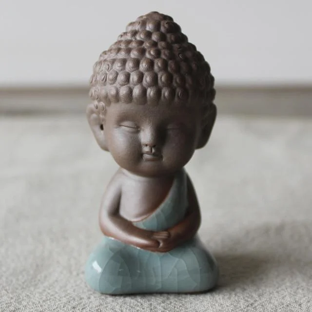 Mini Buddha Statue in Ceramic and Porcelain - Glova