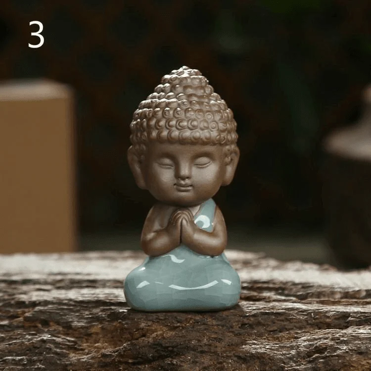 Mini Buddha Statue in Ceramic and Porcelain - Glova