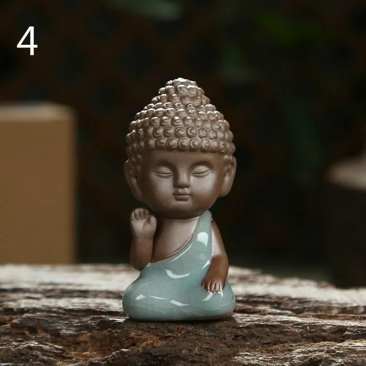 Mini Buddha Statue in Ceramic and Porcelain - Glova