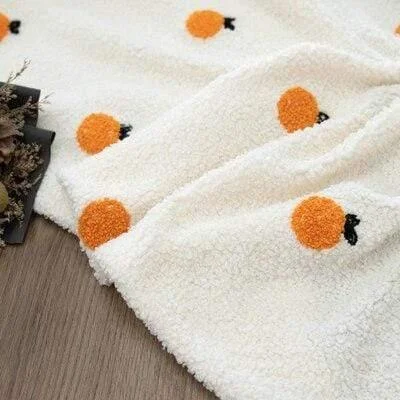 Mini Oranges Embroidered Blanket - Glova