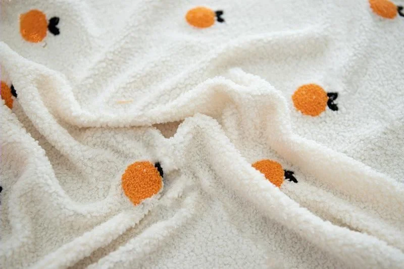 Mini Oranges Embroidered Blanket - Glova