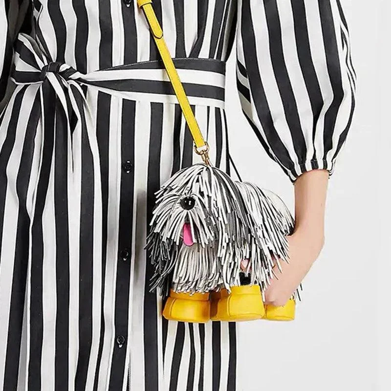 Mini Shaggy Dog Tassel Bags - Glova